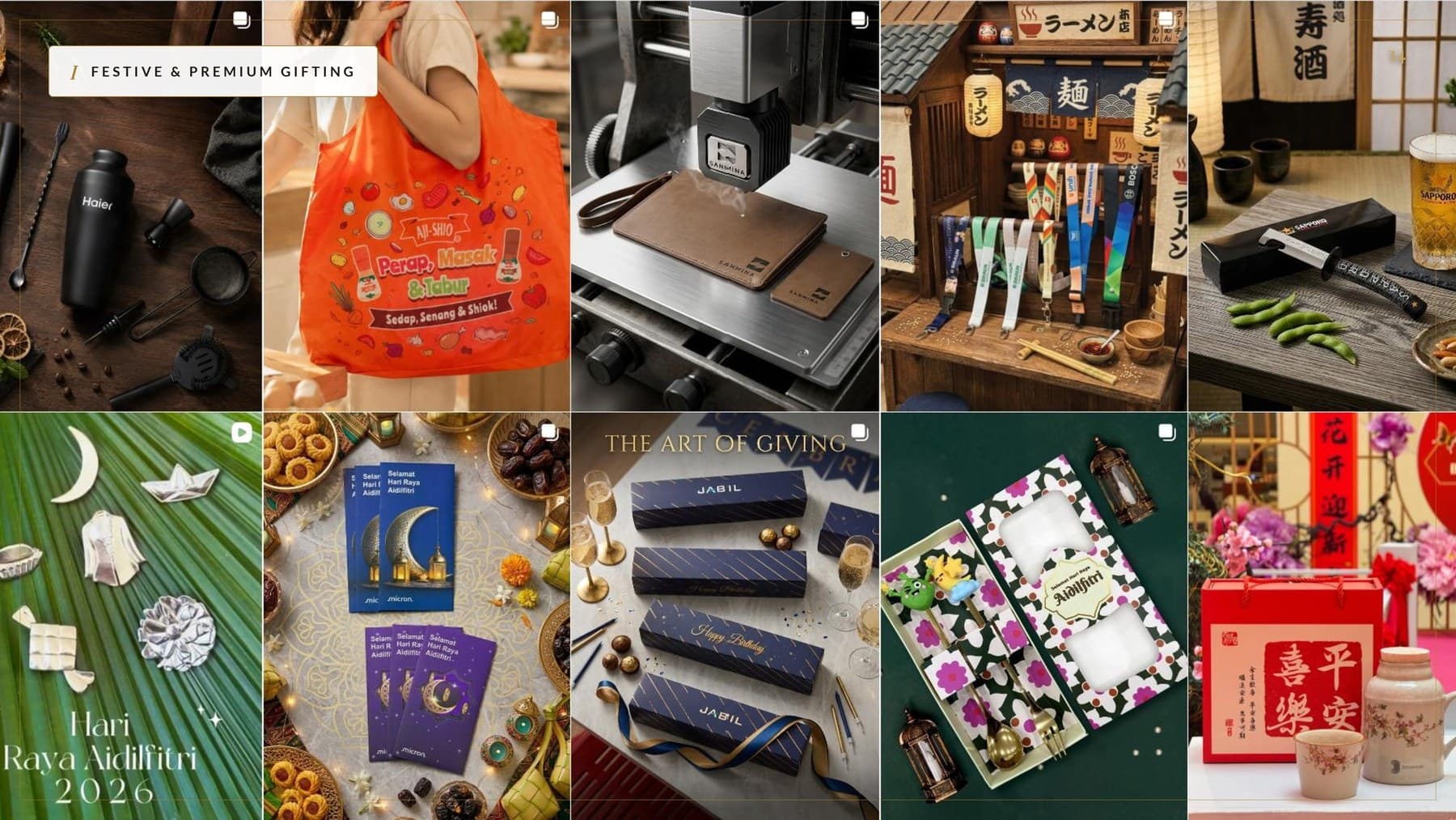 A selection of branded merchandise Goldvest has produced for clients