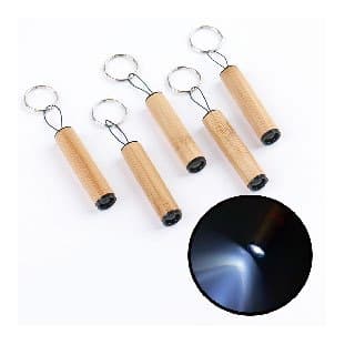 LICHEN - Bamboo keychain with light